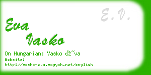 eva vasko business card